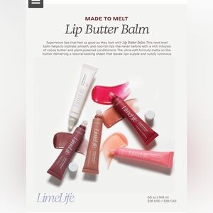 LimeLife Lip Butter Balm Collection - Red, Pink, Cream